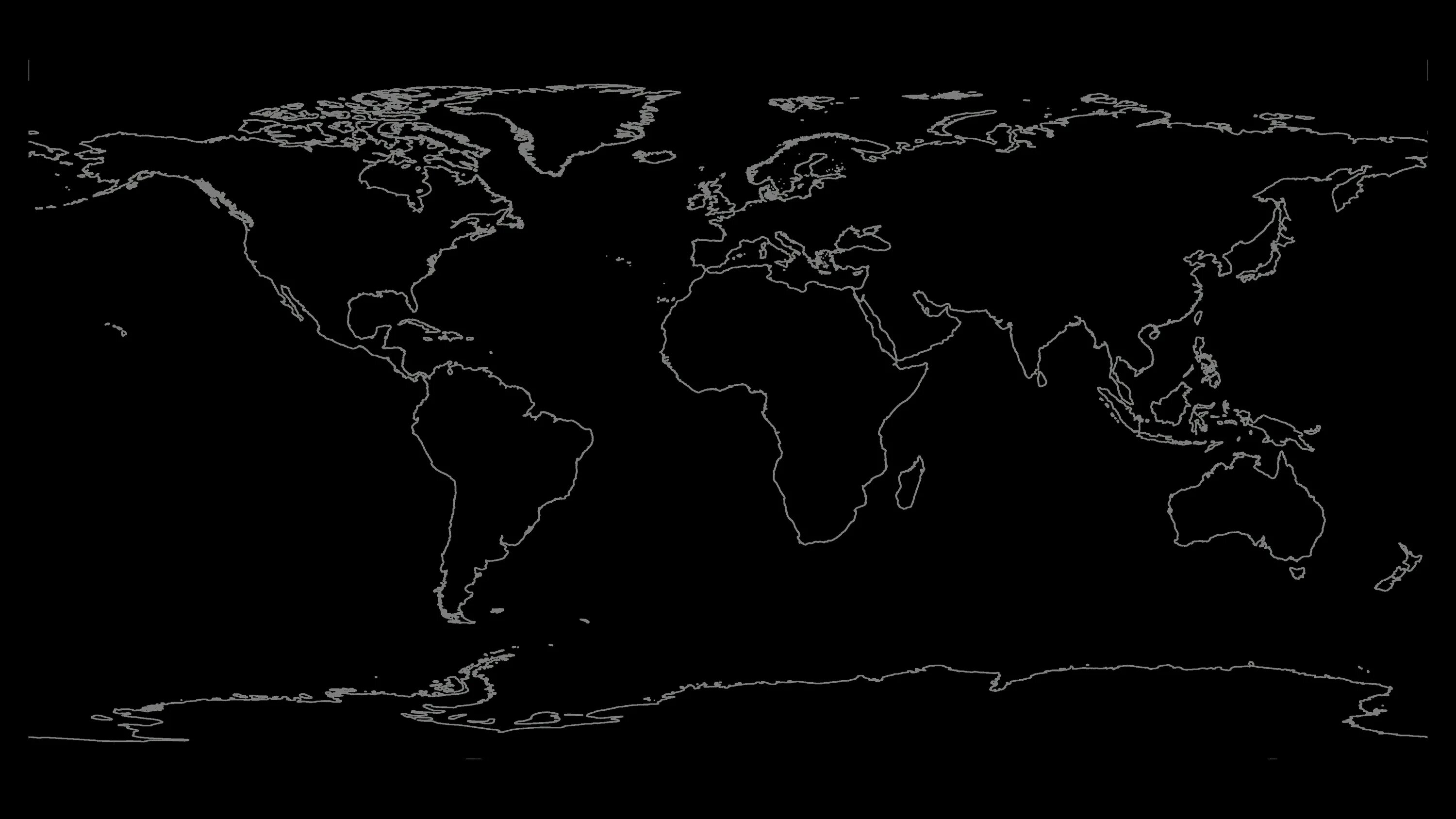 Контуры на черном фоне. Обои на рабочий стол карта Миа. Карта земли.