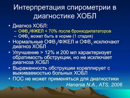 Показатели хобл