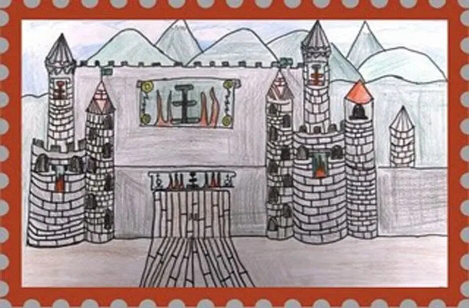 Площадь средневекового города 4 класс. Средневековый город изо. Замок рисунок. Европейские города средневековья изо 4. Урок изо 4 класс европейские города средневековья.