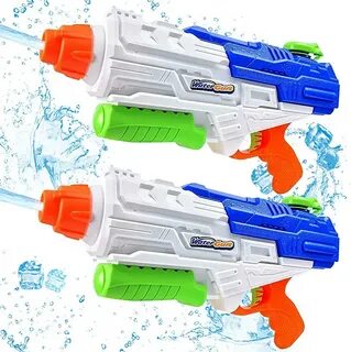 Water Guns, 2pcs Large Capacity 1250cc Super Long-Range 11m, Shooter Play, ...