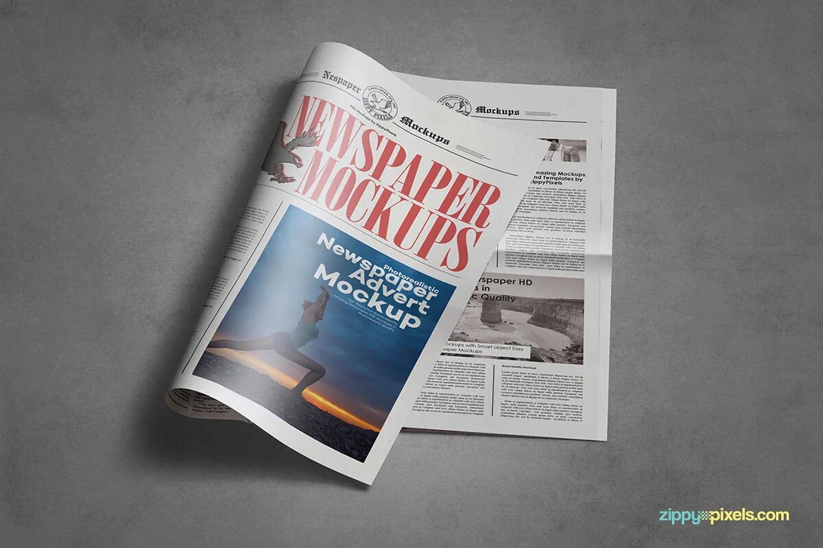 Mockup газета. Newspaper Mockup.