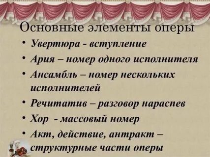 Литературная основа музыкального спектакля оперы
