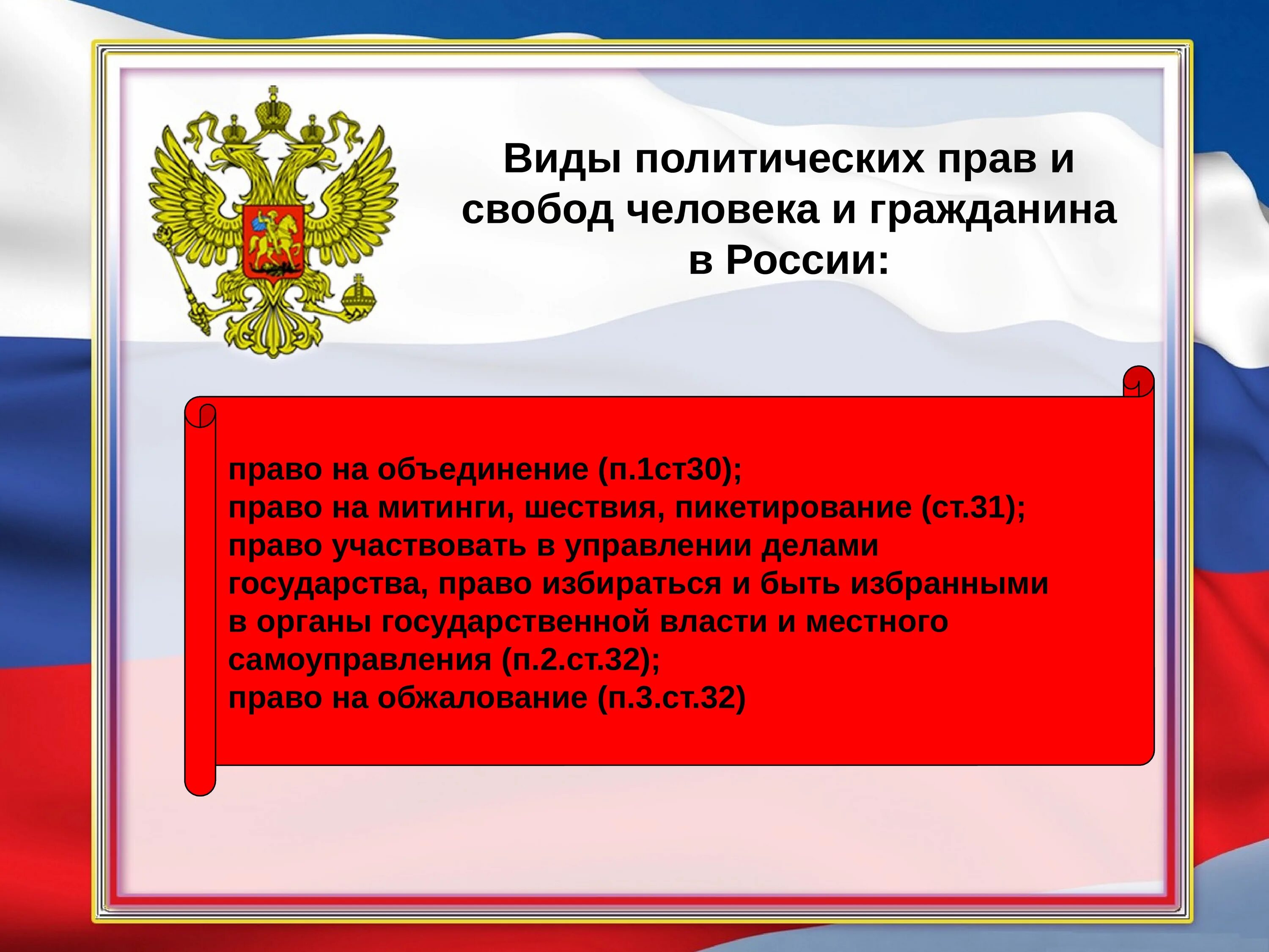 Реализация гражданами политических прав и свобод