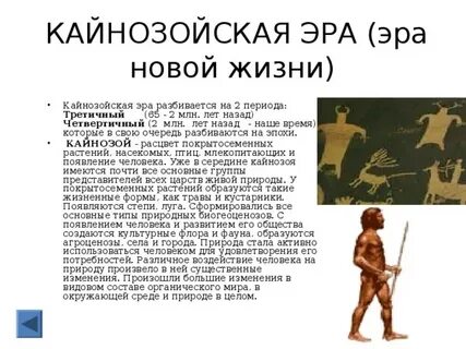Кайнозойская эра неживая природа