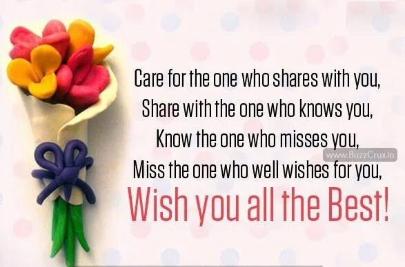All best wishes for you. Best wishes. All the best wishes. All best wishes for you. Wish you all the best.