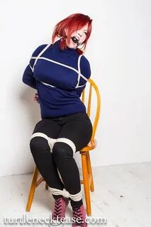 sweater, redhead, turtleneck, gagged, ballgag, poloneck, boundandgagged, ro...