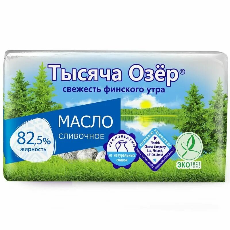 Масло 1000 озер. Масло сливочное тысяча озер 500 гр. Масло сливочное тысяча озер 82.5.