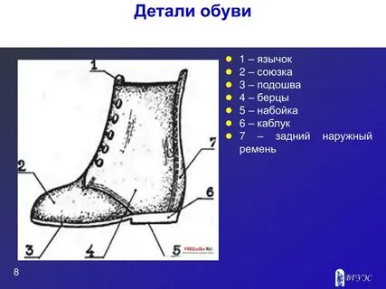 Как называется верх обуви