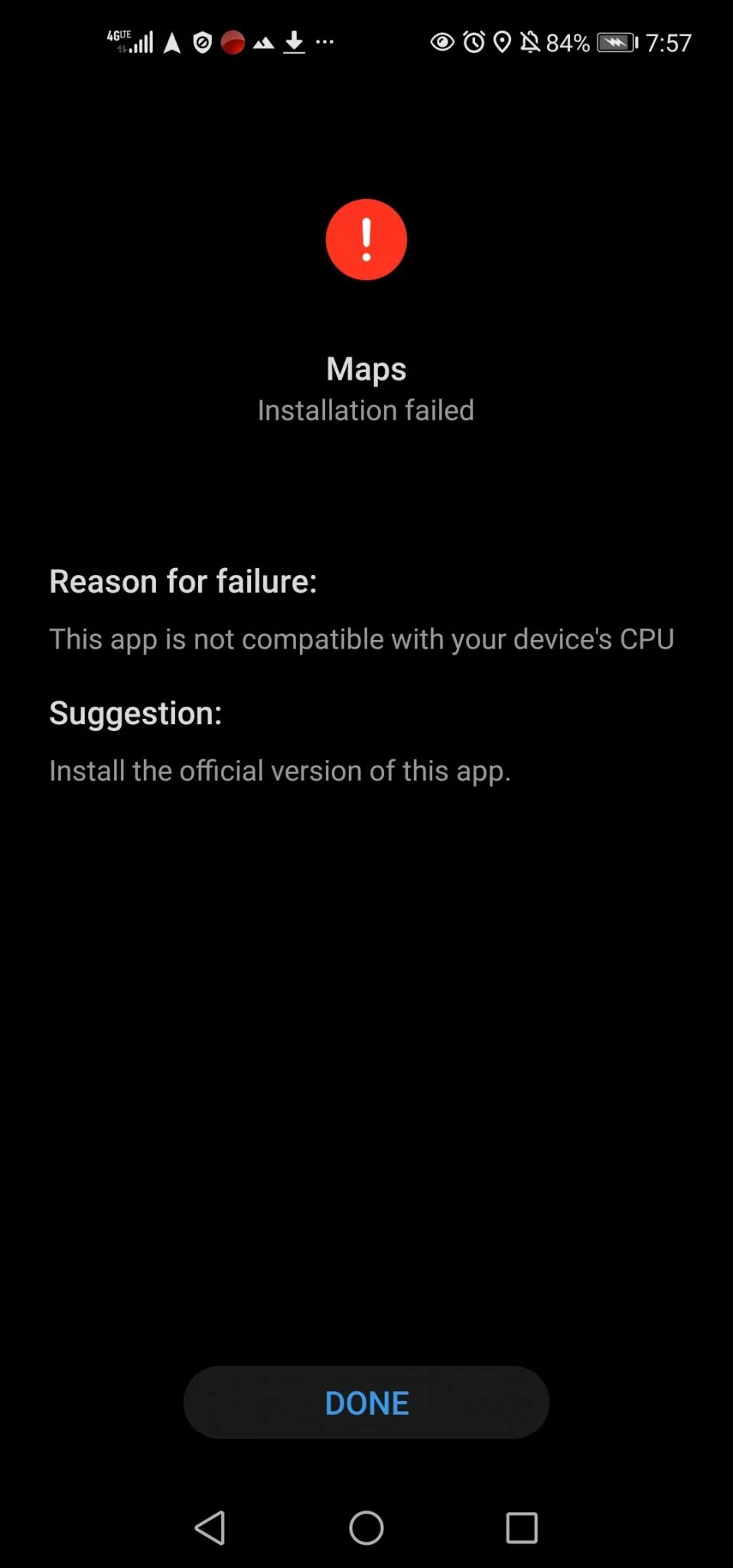 Код несовместимы с cpu abi. Код несовместимы с cpu abi