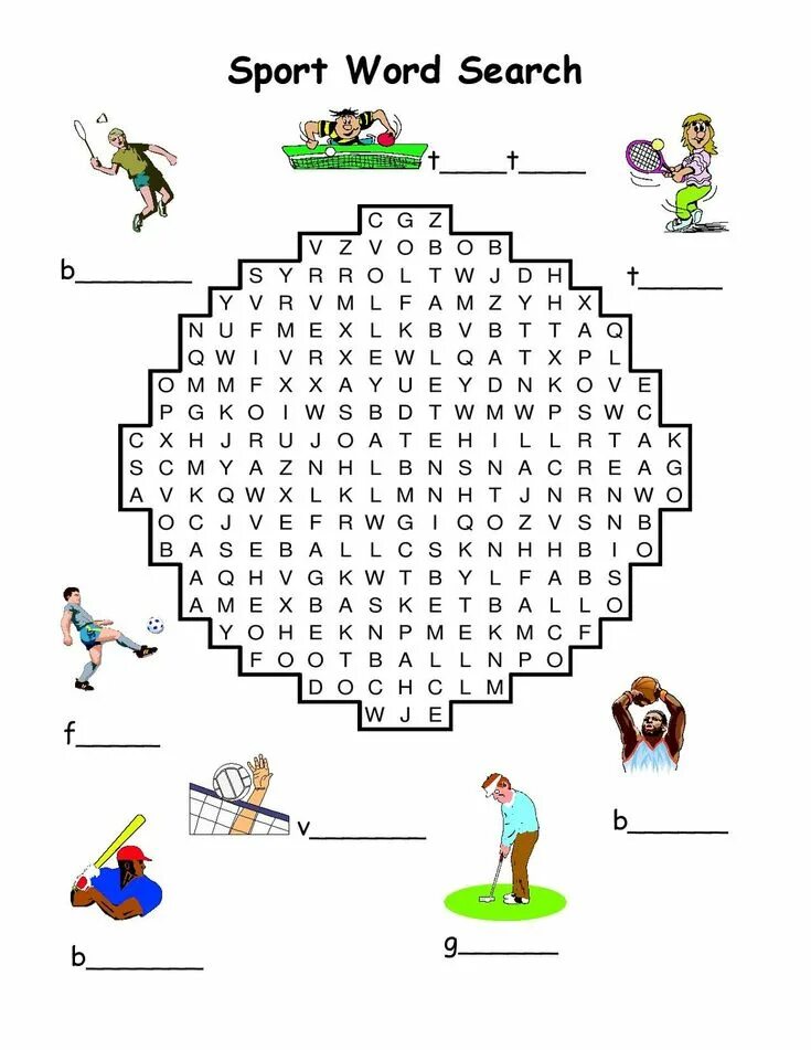 Sports exercises. Задания по английскому спорт. Wordsearch спорт. Спорт задания на английском. Спорт на английском для детей задания.