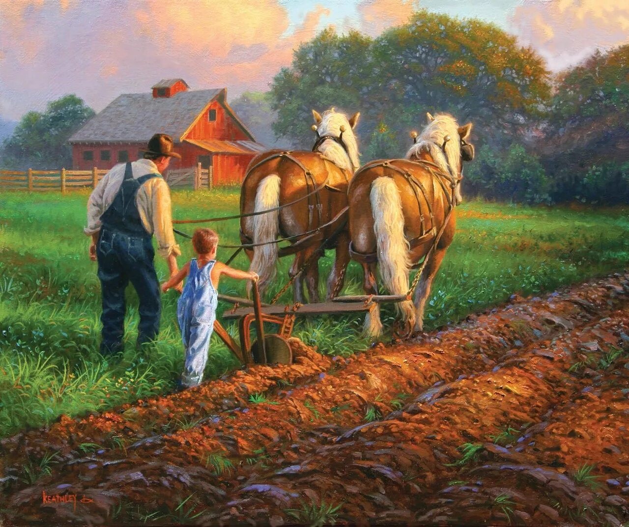 Country mark. Художник Mark Keathley деревенская жизнь.