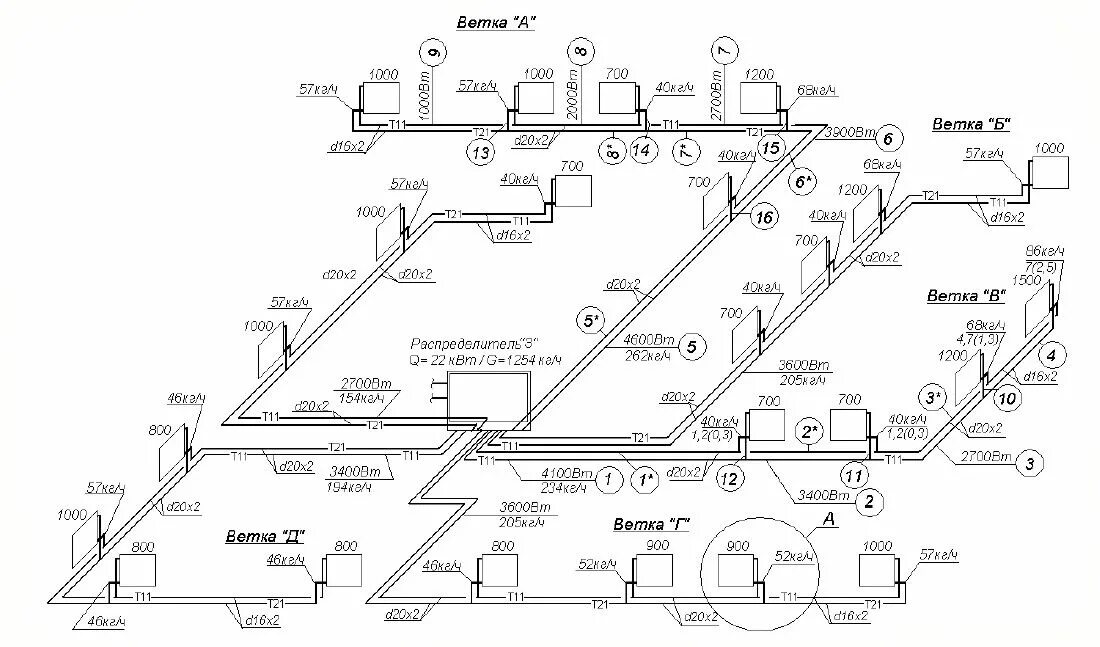 Рассчитать систему отопления в доме. Схема прокладки трубопроводов системы отопления.. Расчетная гидравлическая схема отопления. Гидравлическая схема системы отопления. Схема для гидравлического расчета отопления двухтрубной системы.