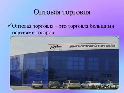 Оптовый вид торговли это