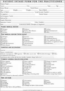 Patient form