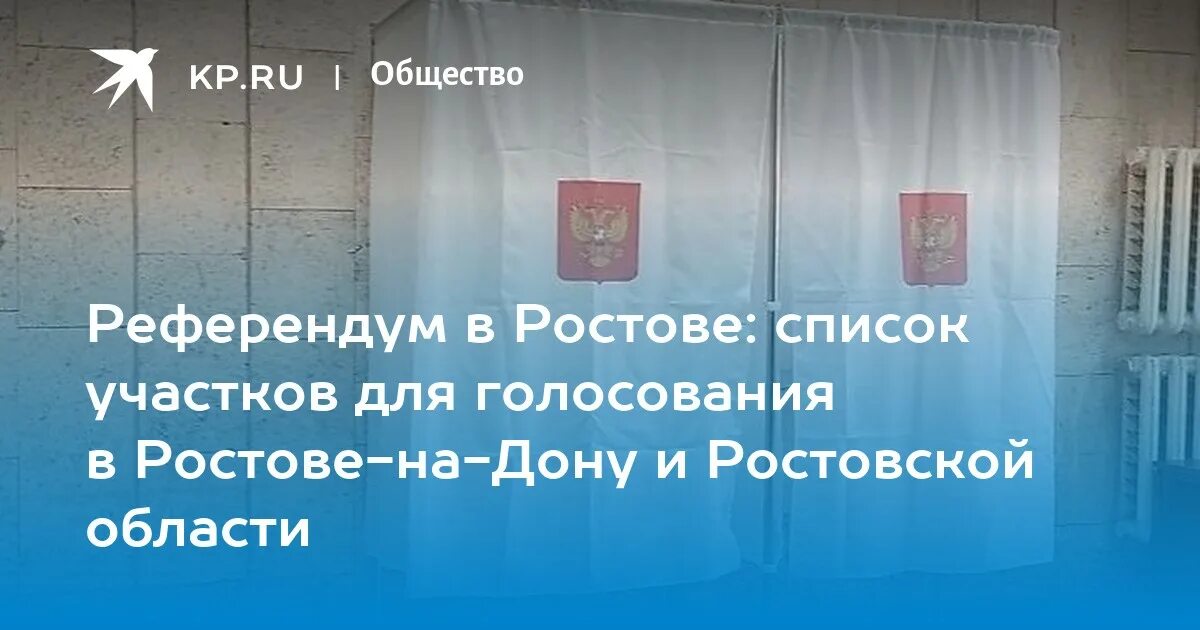 Где проголосовать в ростове