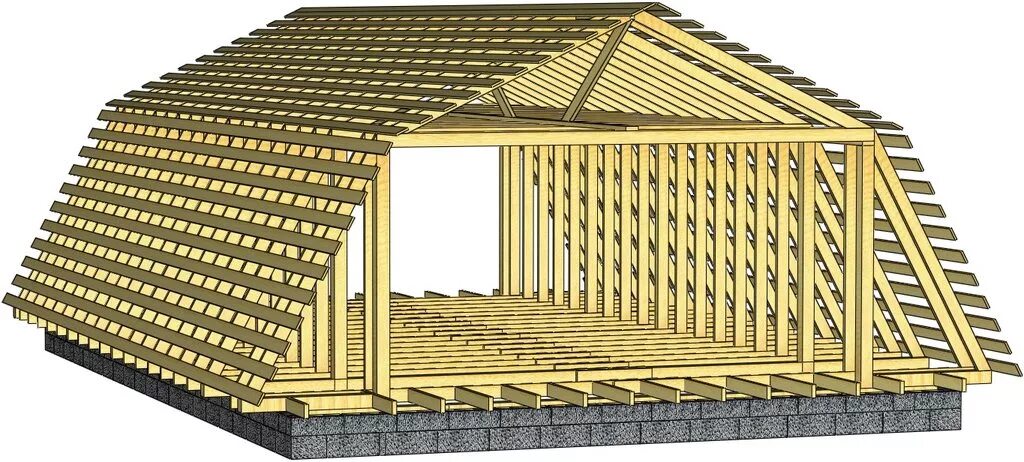 Остов крыши. Стропильная система мансардной кровли. Стропильная система ломаной крыши. Ломаная кровля стропильная система. Стропильная система ломаной мансарды.
