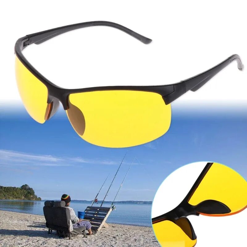 Очки для рыбалки мужские. Очки для рыбалки. Солнцезащитные очки с желтыми линзами. Очки рыболовные поляризационные. Солнцезащитные очки для рыбалки.