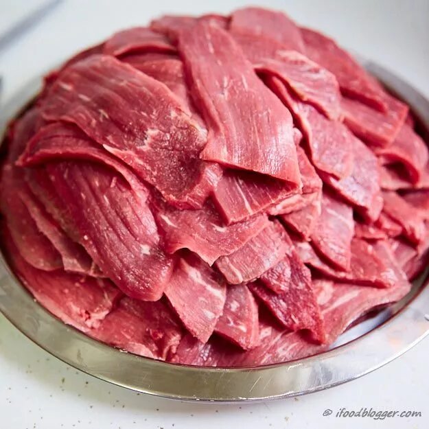 Making beef. Beef jerky.