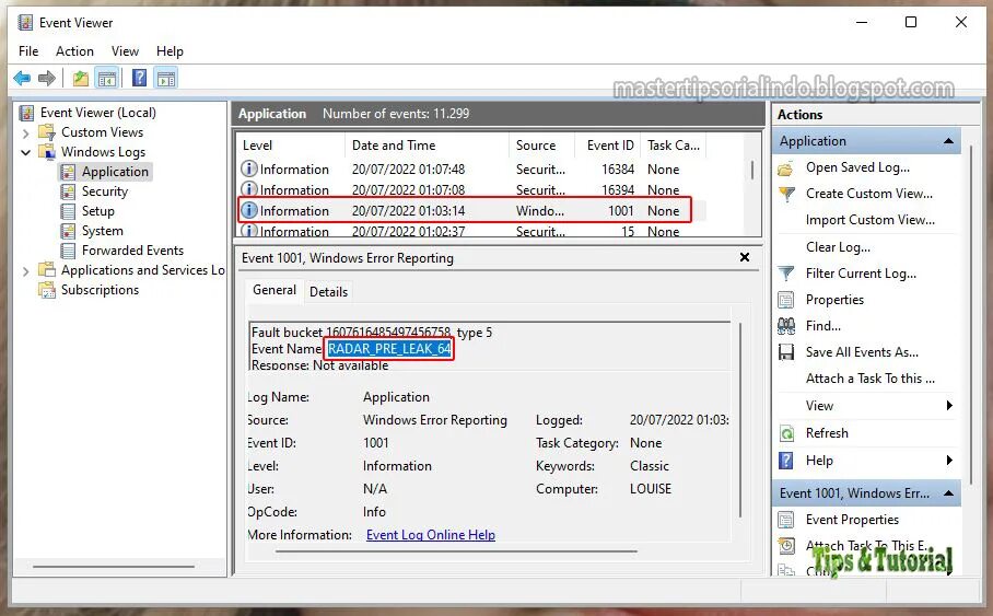 Windows error reporting 1001. Windows error reporting 1001