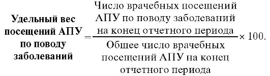 Удельный вес посещений по поводу заболеваний. Удельный вес врачебных посещений. Удельный вес посещений формула. Удельный вес по заболевани. Показатель удельного веса характеризуют