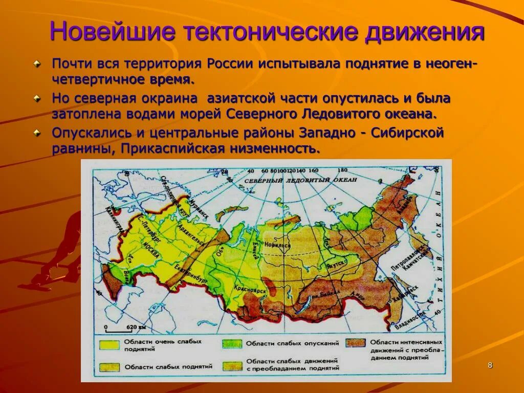 Результаты тектонических движений. Новейшие тектонические движения. Новейшие тектонические движения в России. Направленность тектонических движений карта. Карта новейших тектонических движений.