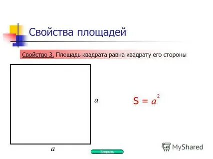 Свойства площадей 8 класс
