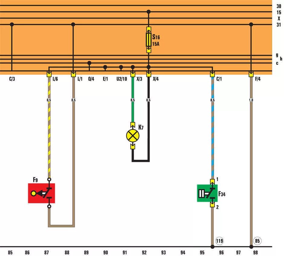 Фольксваген гольф 2 электропроводка. Электросхема Фольксваген гольф 2. Схема сигнала реле VW Golf 4. Контрольная лампа ручного тормоза Фольксваген гольф 2.