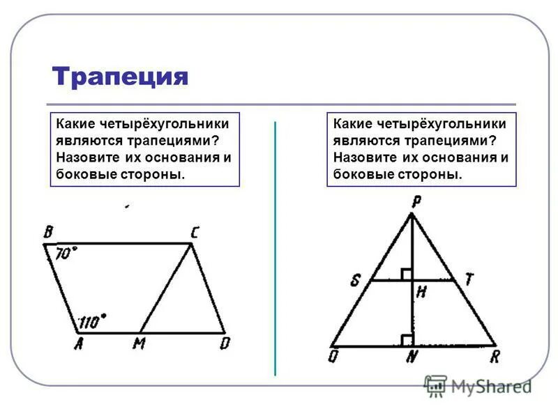 основаниями трапеции являются
