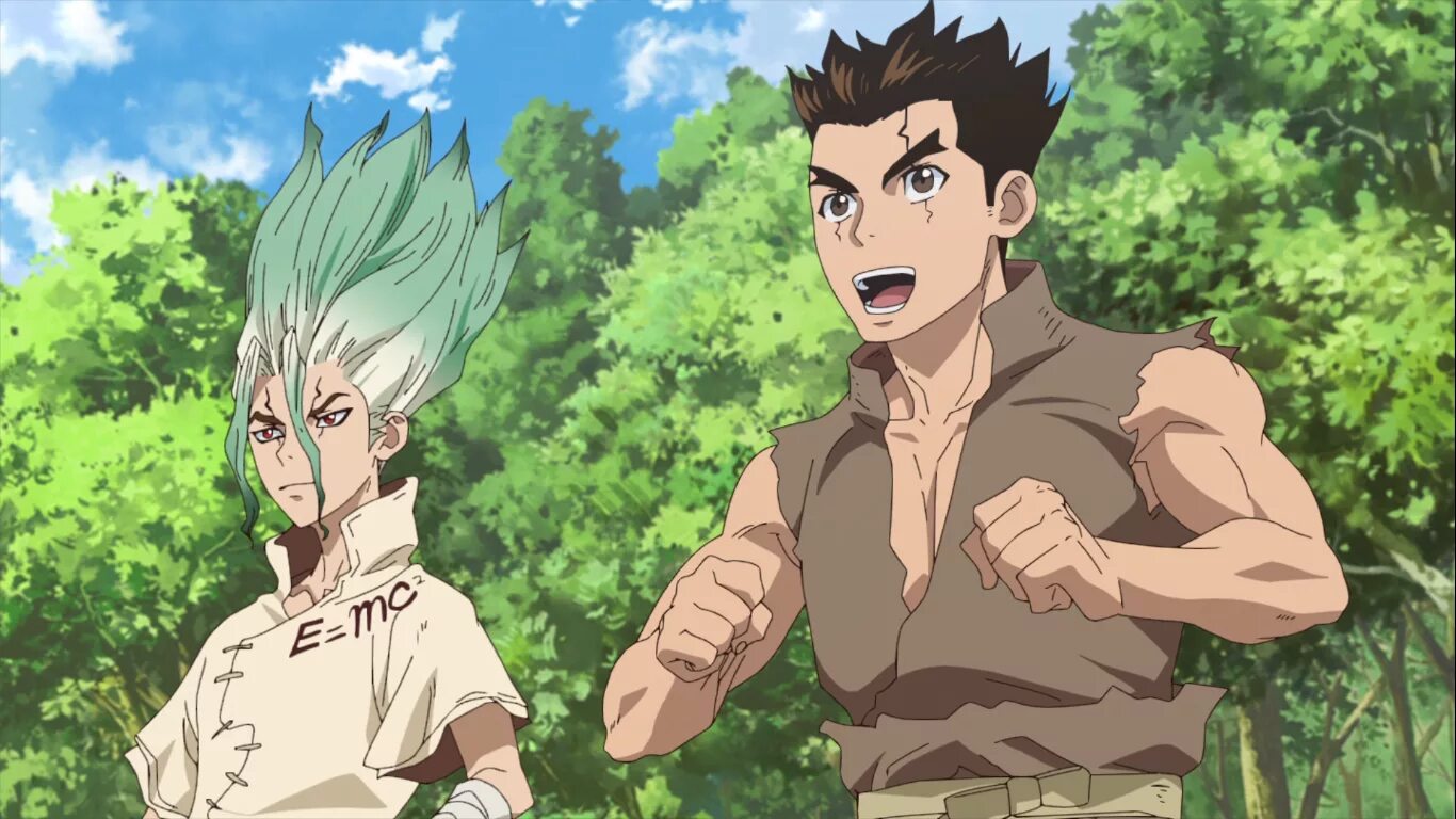 Dr stone 2019. Тайджу доктор Стоун. Сенку доктор Стоун. Доктор Стоун персонажи.