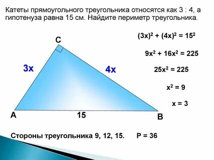 Как рассчитать гипотенузу треугольника по двум размерам