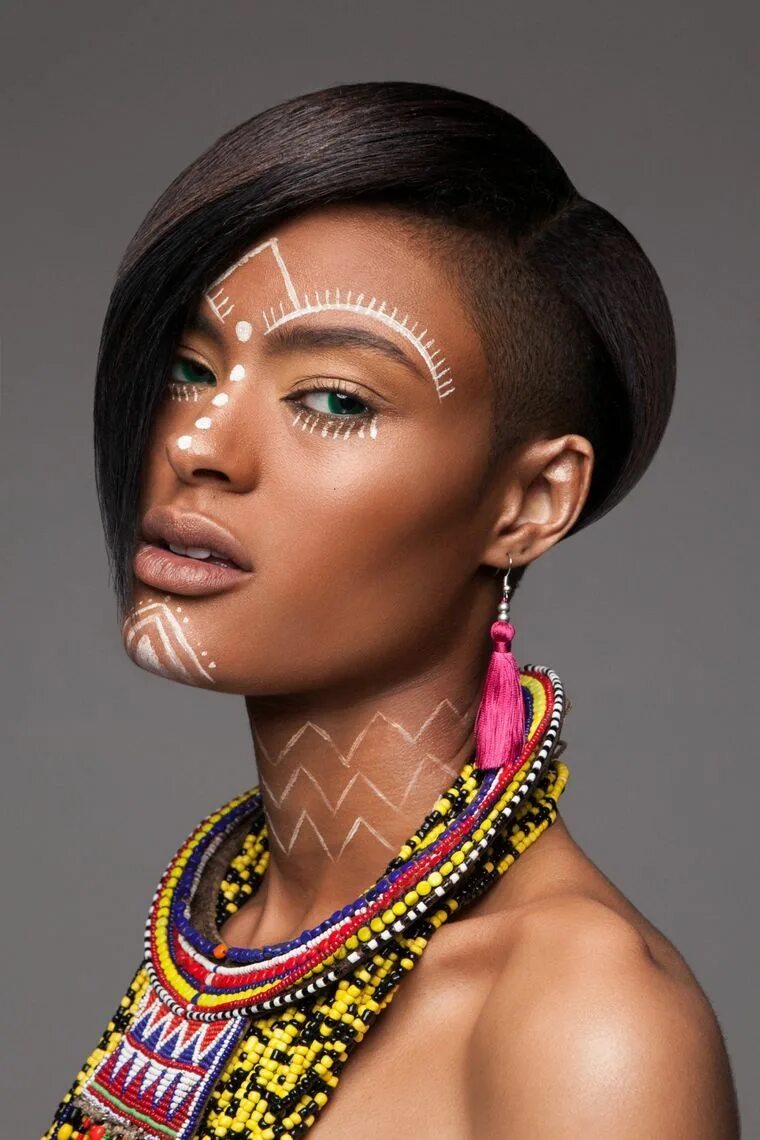 Lisa Farrall. Макияж в африканском стиле. Этнический макияж. Прически в африканском стиле. Экзотический образ