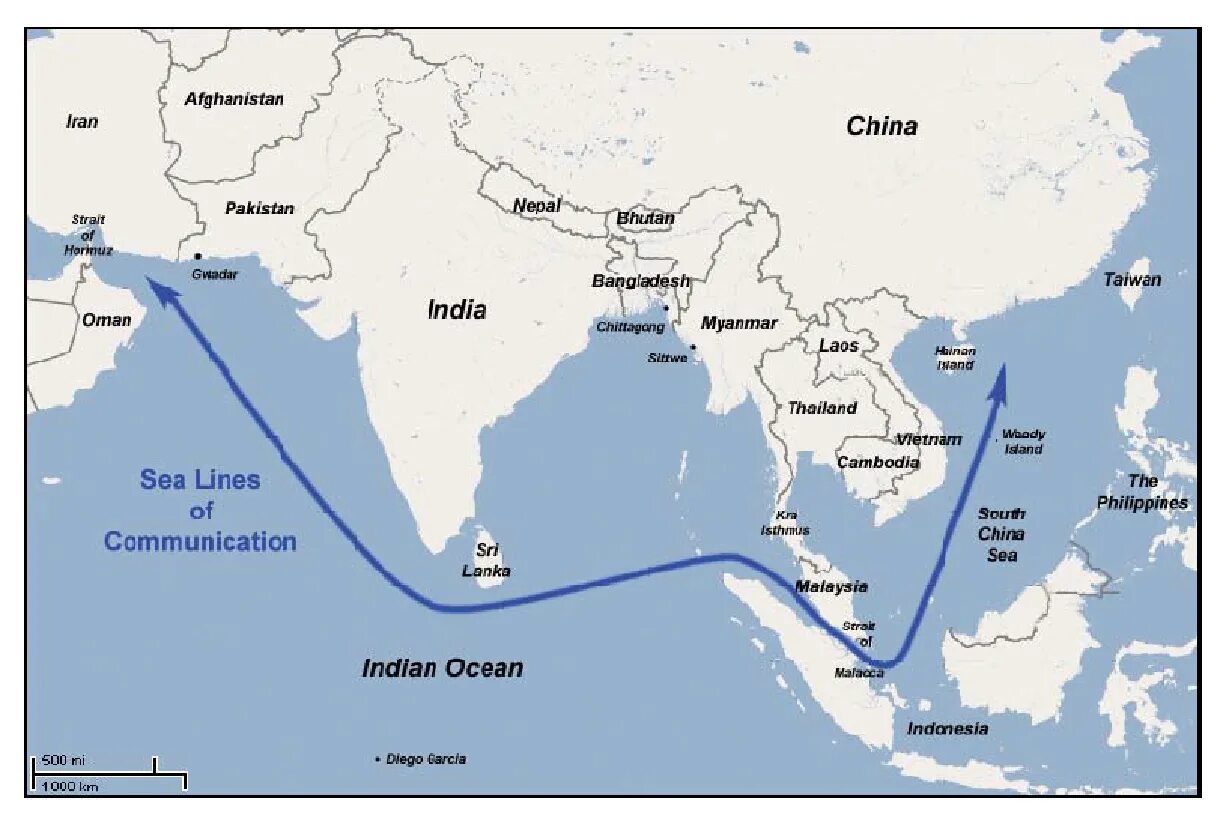 Россия индия морем. Морские пути Южно китайское море на карте. Морские пути в Южно-китайском море. Сингапур главный морской путь. Морские пути Тайвань.