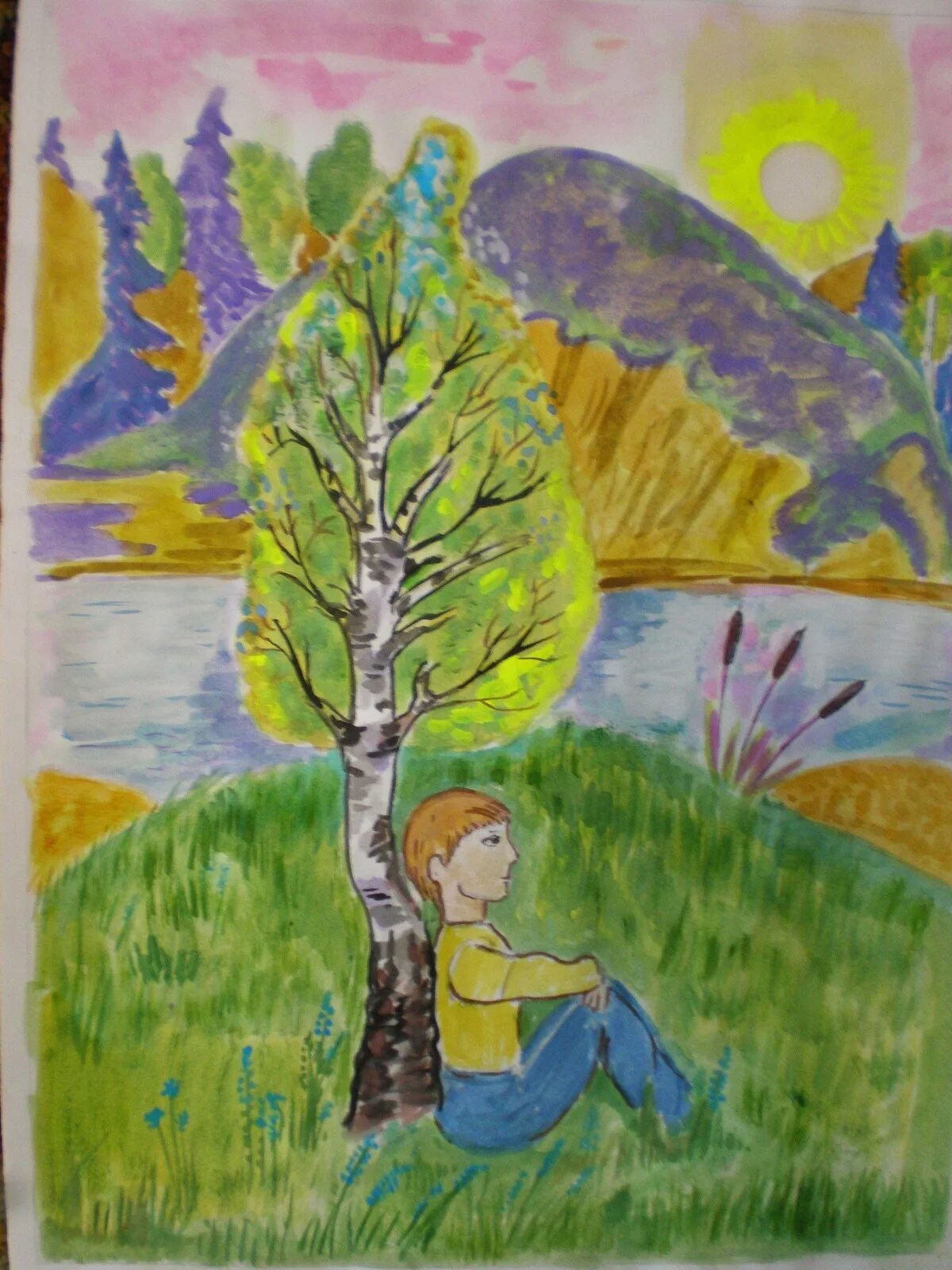 Рисунок на тему природа родного края. Пейзаж рисунок. Родной край рисунок. Мой край дети. Конкурс мой любимый край.