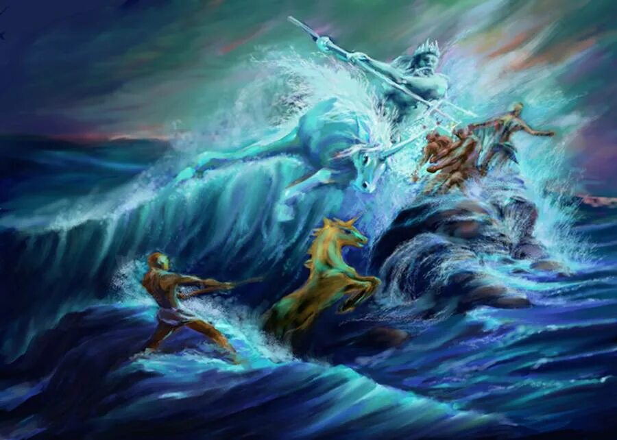 Посейдон (мифология) древнегреческие боги. Крыло посейдон. Нептун бог. Посейдон и божества моря. Посейдон и божества моря.