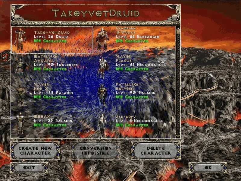 Diablo hero editor. Diablo 2 мод гроздья гнева. diablo 2 персонажи. battle for elements. elements of destruction.