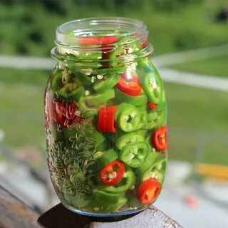 Маринованный острый перец кольцами
