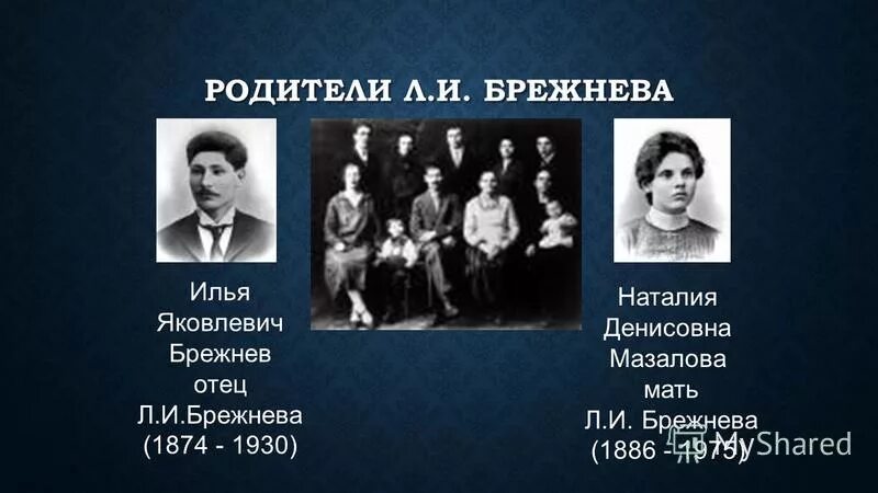 Брежнев родители. Брежнева (1874 - 1930). Брежнев родители. И. Брежнев родители.