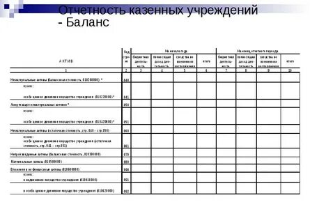 Годовая отчетность казенного учреждения