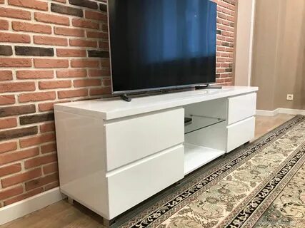 Глянцевые тумбы длинные современные