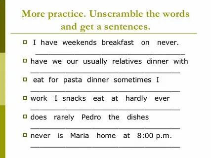 Work sentences
