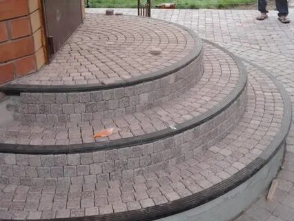 Сделать ступеньку из тротуарной плитки