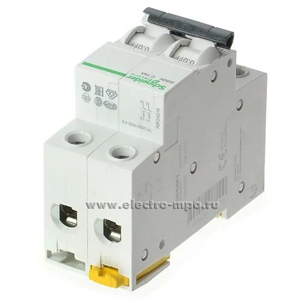 Ik60n от Schneider Electric. Acti 9 ic60n a9f79106 c6а/1п/ 6,0ка на din-рейку (Schneider Electric). Автоматические выключатели acti 9