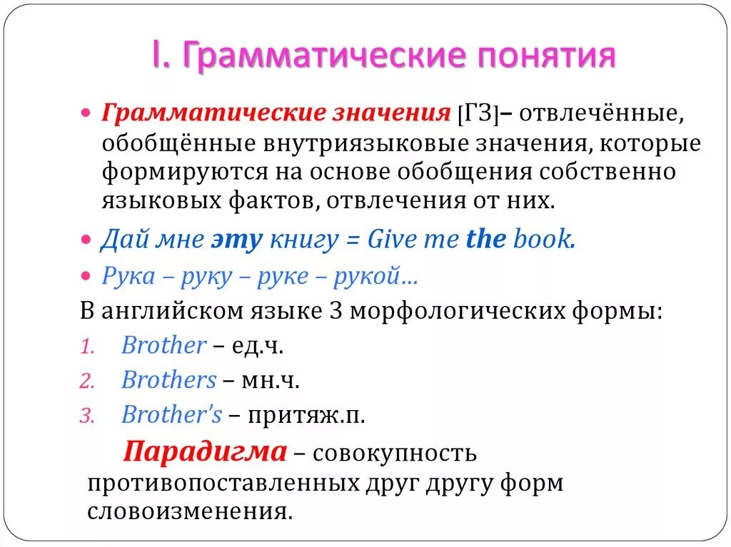 Грамматические значения и способы их выражения: найдено 89 изображений