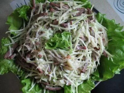 Мясо с зеленой редькой