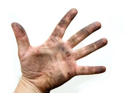 My hand dirty