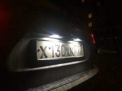 Кашкай замена лампы подсветки номера