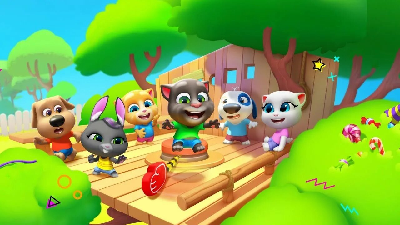 Играть в тома много. Tom friends игра. My talking Tom friends. Игра том и друзья Тома.