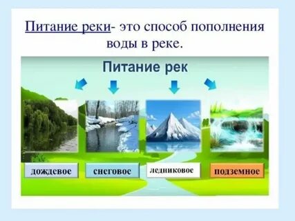 Питание реки белая