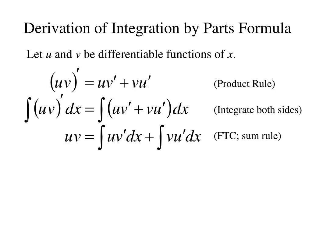 Product rule. Integration by Parts Formula. Формула интегрирования по частям. Интегрирование по частям вывод. Partial integration Formula.