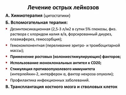 Препараты при остром лейкозе